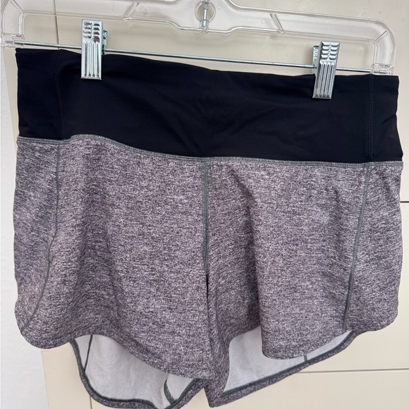 lululemon Women's Black and Gray Running Shorts - Picture 2 of 2